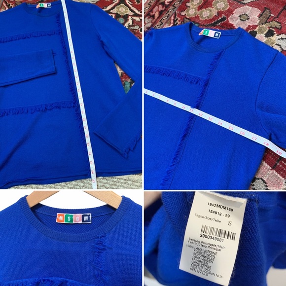 MSGM Fleece Wool Fringe Knit Sweater - Picture 6 of 10